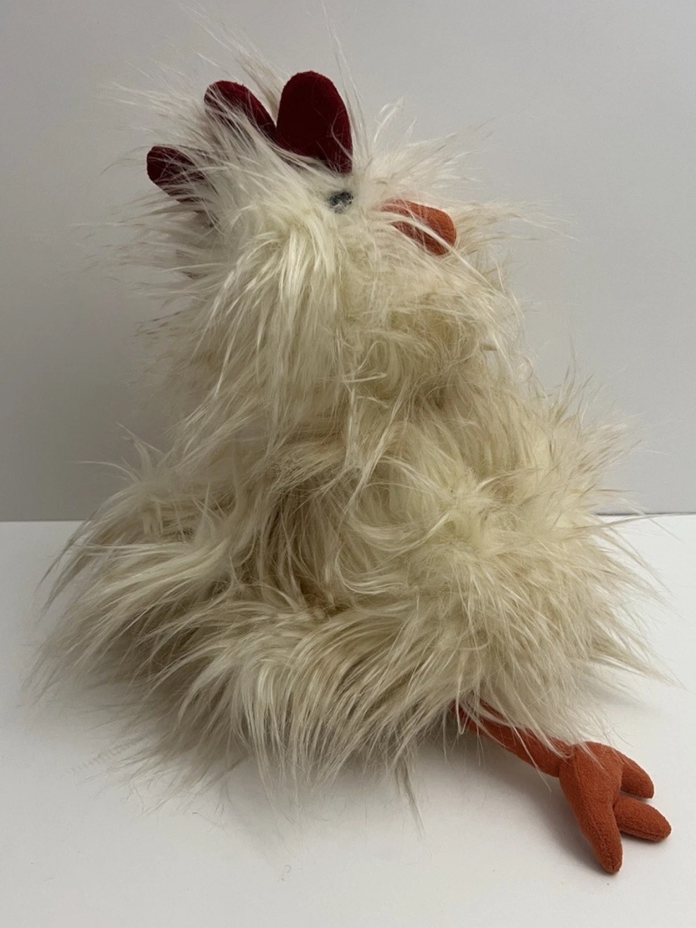 Jellycat Chelsea Chicken Rooster Plush Toy 11" Pet Stuffed Animal Fuzzy Silkie - Picture 7 of 14